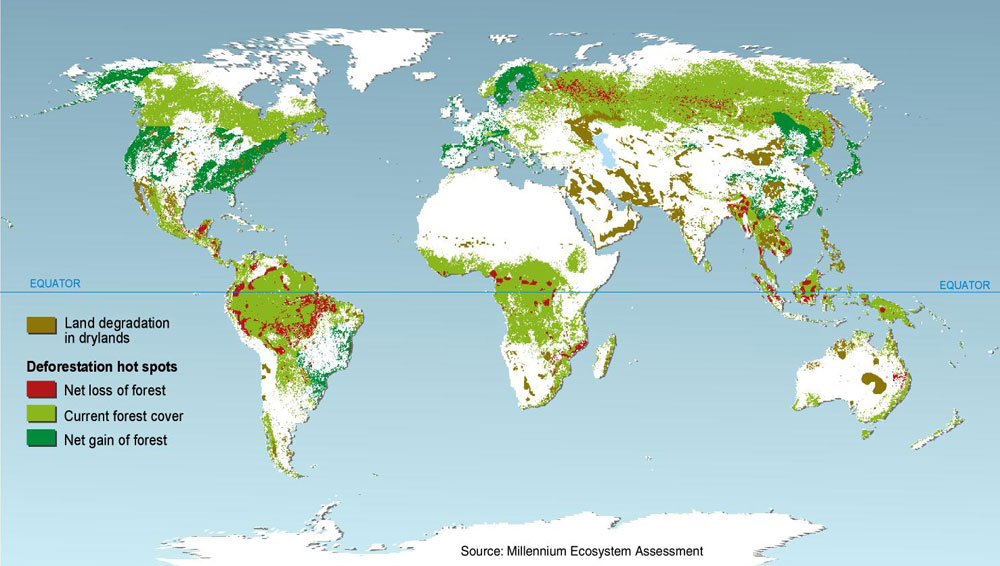   säg Ja till en grönare värld & Nej till avskogning (klicka för större bild resp mindre)  